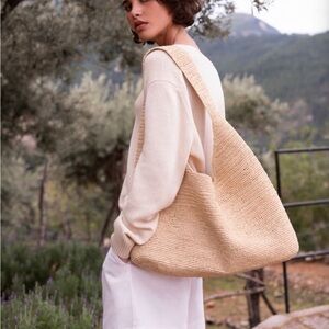 Jenni Kayne Raffia Isla Bag Natural Woven Shoulder Bag